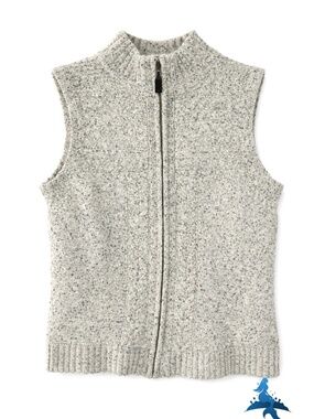 1303 Orvis Sweater Vest Zip Front Cable Knit – M – Gray